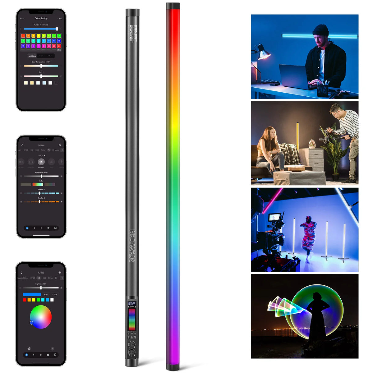 NEEWER TL120C RGB LED Tube Light 42W