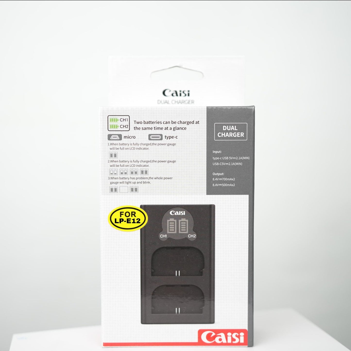 Caisi Double Charger CS-LP-E12