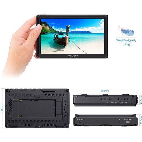 FeelWorld FW568 V3 6″ IPS On-Camera Monitor