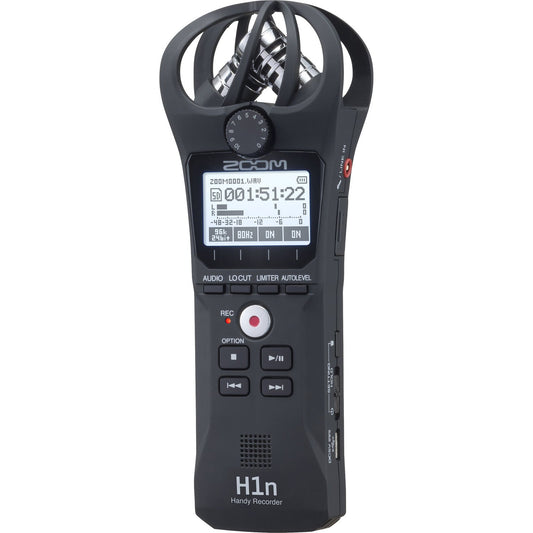 Zoom H1n 2-Input / 2-Track Portable Handy Recorder with Onboard X/Y Microphone (Black)