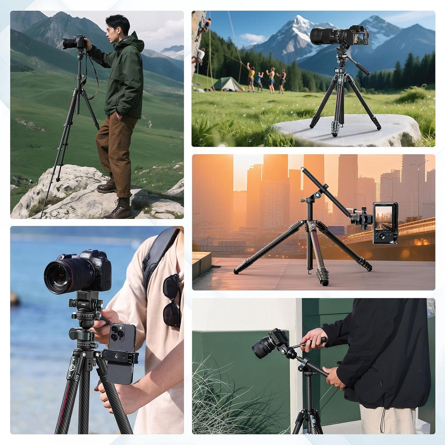 ULANZI JJ06 GlideGo Carbon Fiber Video Tripod