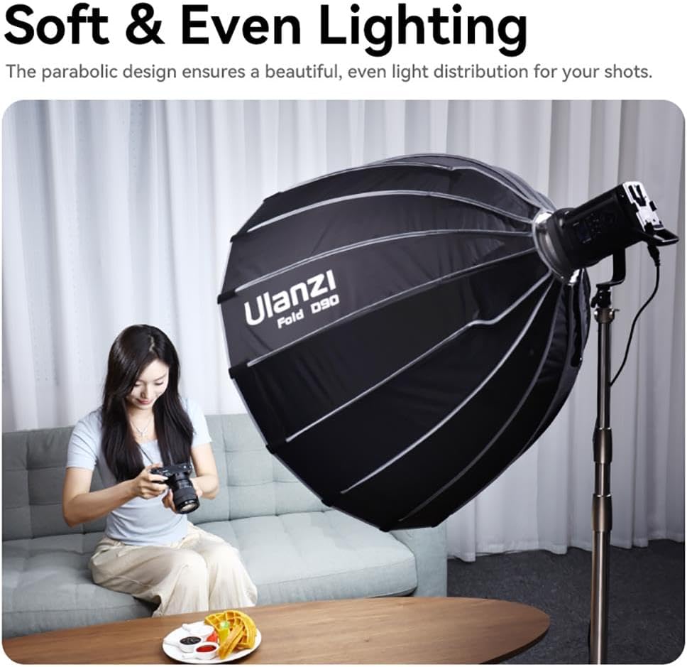 Ulanzi L055 Parapolic SoftBox 90cm With Bowens And Grid ( Universali Mount )