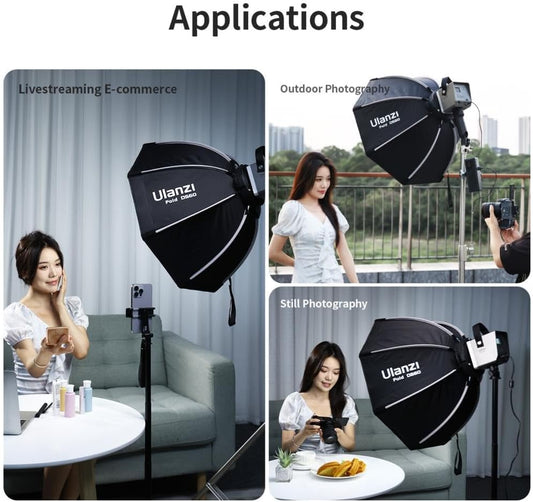 Ulanzi L068 Octagonal Softbox 60cm With Bowens And Grid ( Mini Mount )
