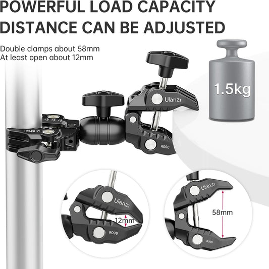Ulanzi R096 Clamp Mount with Mini Ball Head