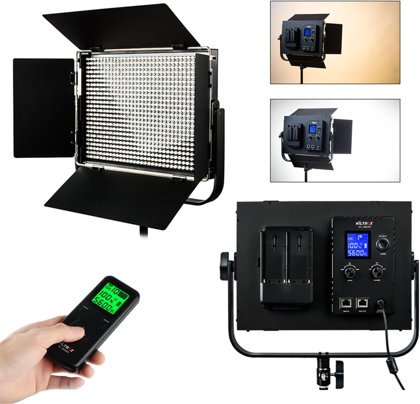 Viltrox VL-D60T Bi-Color (60W) CRI 95+ LED Video Light Panel (3 Pack kit) with U Bracket ( RC ) + 3 Stand + RC + Bag