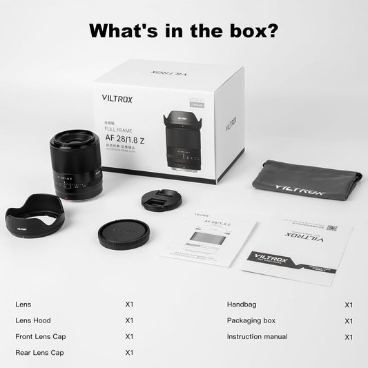 عدسات Viltrox Nikon Z Mount، إطار كامل، تركيز تلقائي، 28 مم F1.8