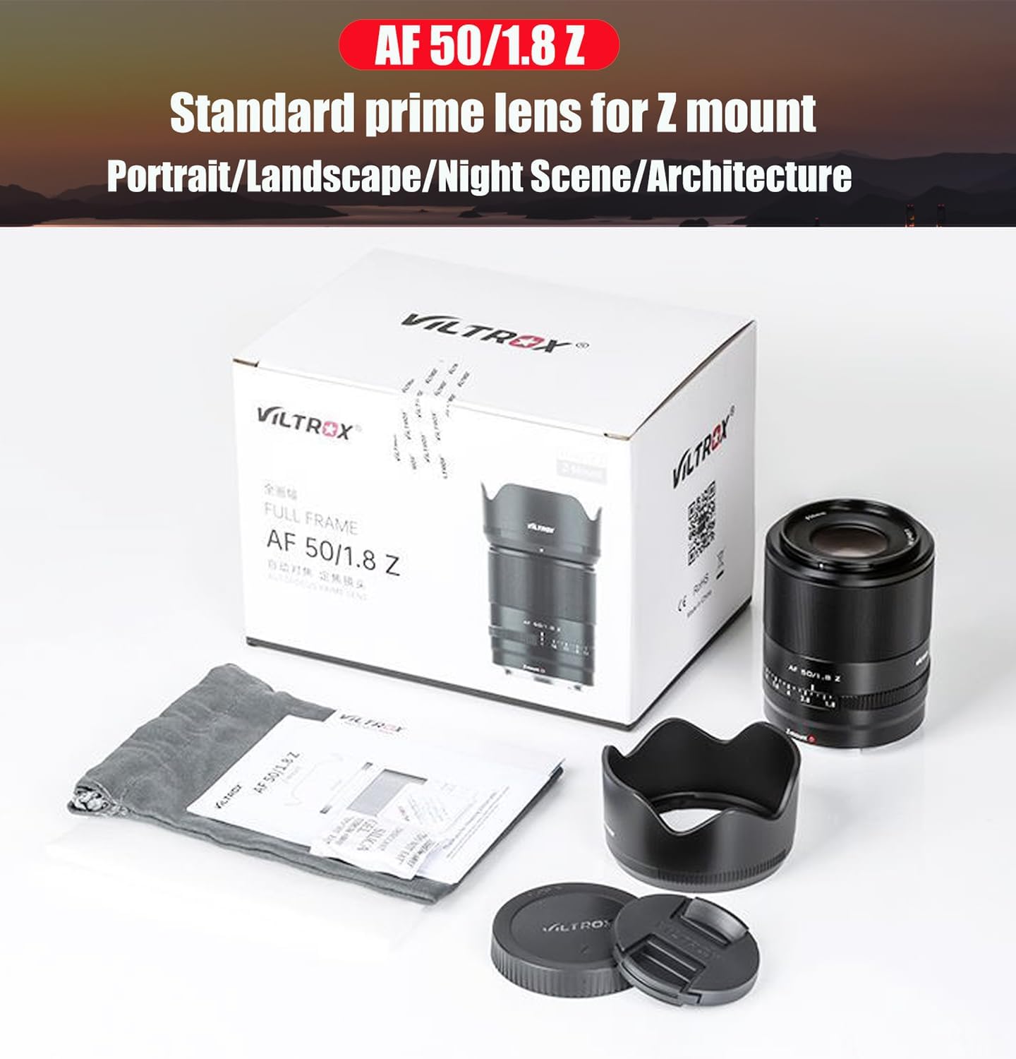Viltrox Nikon Z Mount Lenses , Full Frame , Auto Focus , 50mm F1.8
