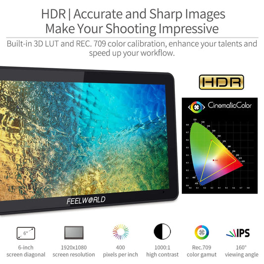 FeelWorld F6 Plus 4K HDMI Monitor