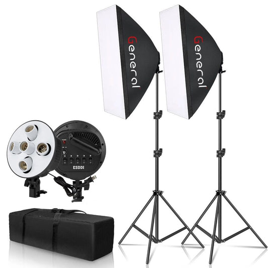 General Kit2pc 5 in 1 Light Lamp Photo Studio Softbox kit
