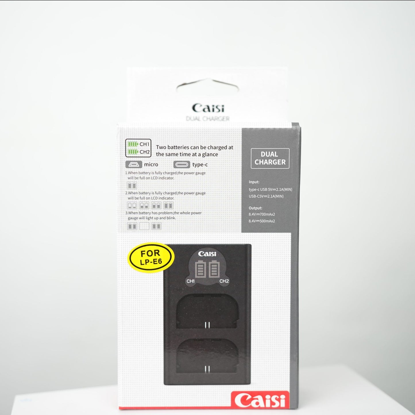 Caisi Double Charger CS-LP-E6
