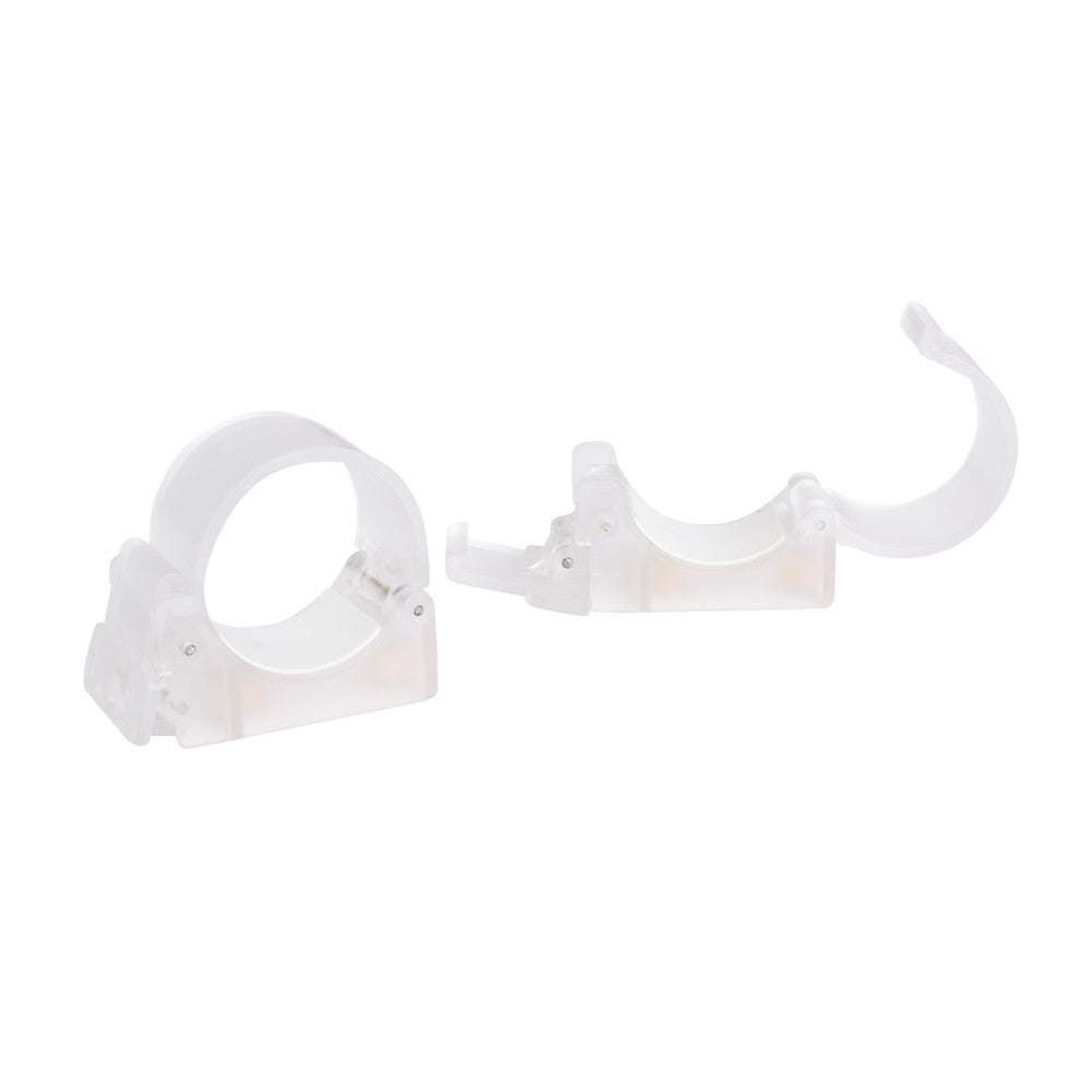 Nanlite PavoTube Transparent Polycarbonate T12 LED Tube Mounting Clip with 1/4-20in Receivers