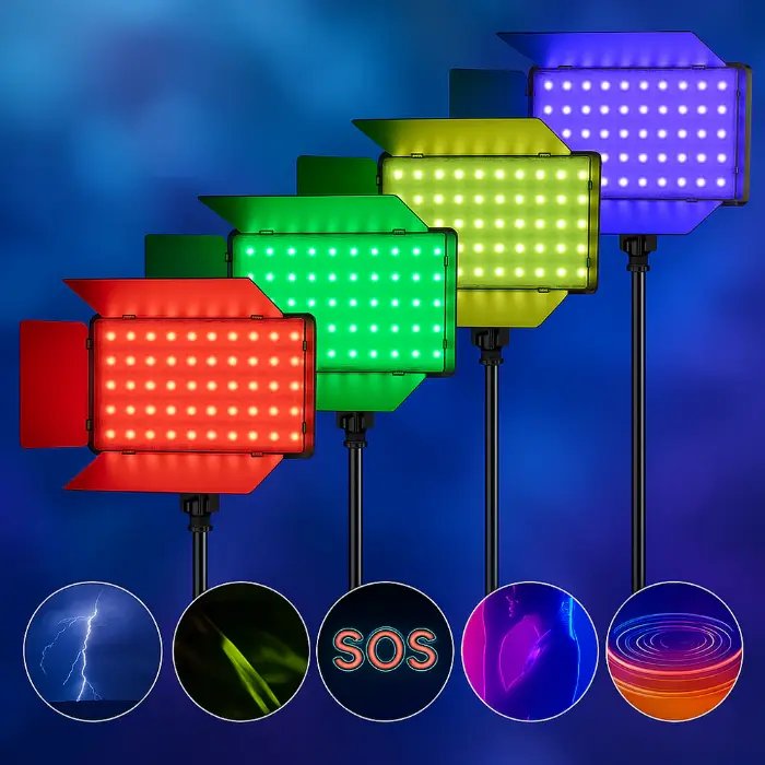 FX Studio 50W RGB LED Panel with Dual Battery Kit & Charger LED800RGB
