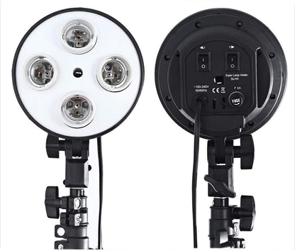 Generic 4 Socket Light Continuous Photo Video Studio Light Kit