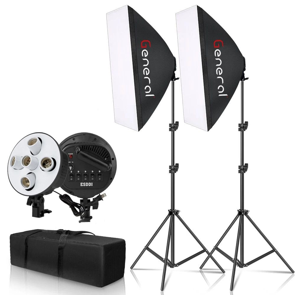 General Kit2pc 5 in 1 Light Lamp Photo Studio Softbox kit