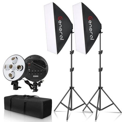 General Kit2pc 5 in 1 Light Lamp Photo Studio Softbox kit