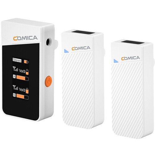 Comica Vimo C 2.4G Dual-Channel Mini Wireless Microphone (White)