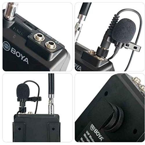 Boya Camera-Mount VHF Wireless Omni Lavalier Microphone, Black – BY-WFM12