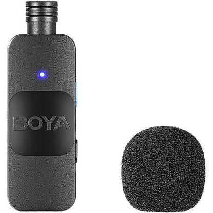 BOYA BY-V1 (SOLO) Ultracompact Wireless Microphone System with Lightning Connector for iOS Devices (2.4 GHz – Black)