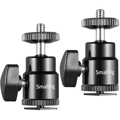 SmallRig Camera Hot Shoe Mount with 1/4″-20 Screw Ball Head (2-Pack) 2059