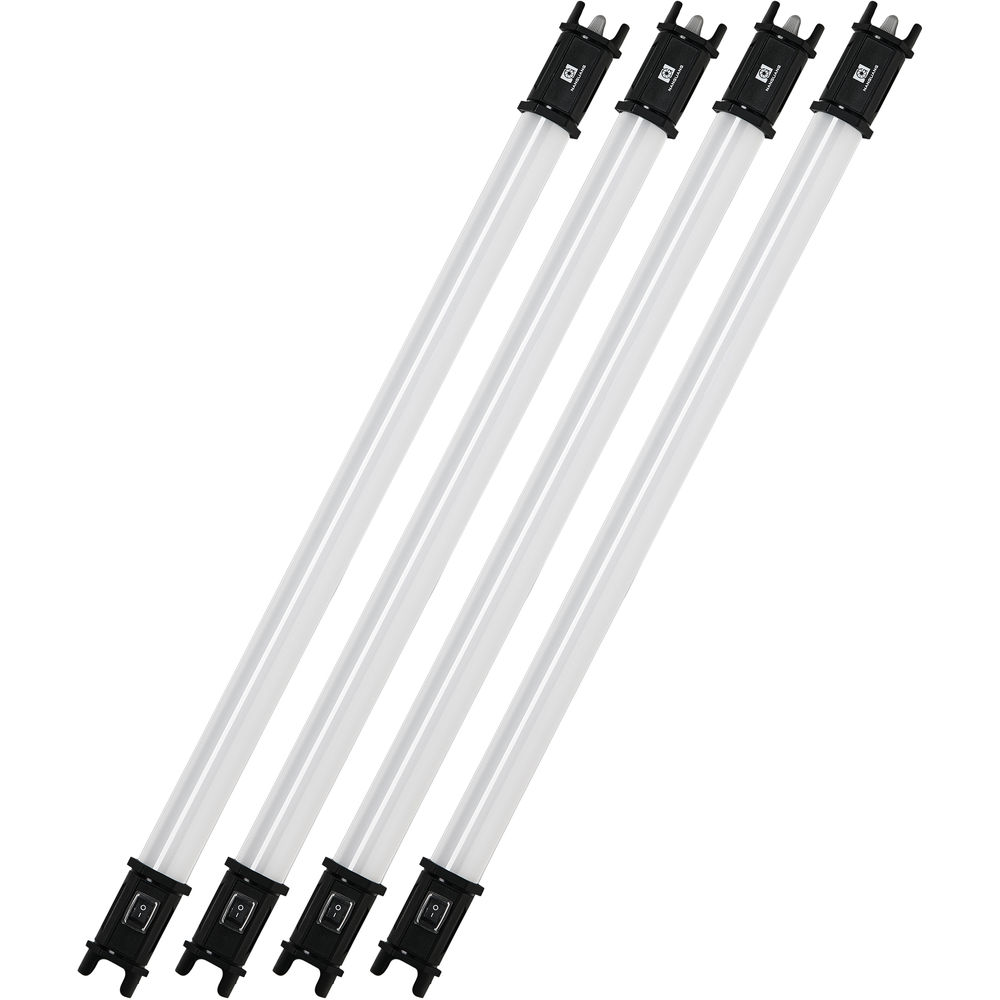 Nanlite PavoTube 15C 77cm RGBW LED Tube with Internal Battery 4 Light Kit