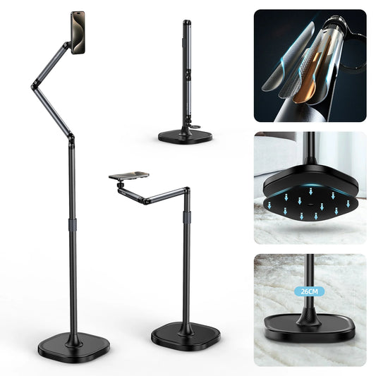TELESIN Magnetic Mobile Floor Stand P3 FS 01 for Live Video Recording and Overhead Shooting