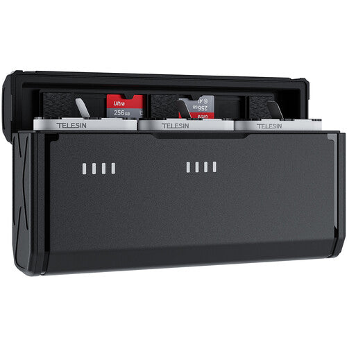 TELESIN Pocket-Size 3-Slot Charger Box & 2 Stamina Batteries Kit for GoPro HERO13 Batteries S0-ECB-09-TGP