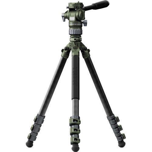 Tilta Travel Video Fluid Head with 3-Stage Carbon Fiber Tripod Legs (Forest Green) TT-VT05-FB-FG
