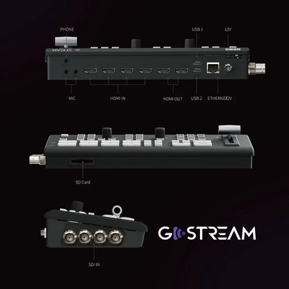 OSEE GoStream Duet Live Stream Video Mixer Switcher with SD Record and NDI HX Supported