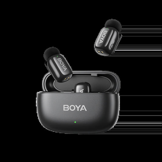 BOYA Mini 2 – Type C Version With Charging Case-02 Wireless Microphone System (2.4 GHz, Black)