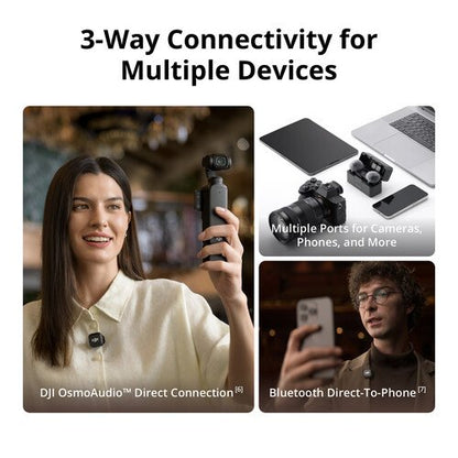 DJI Mic 3 2-Person Compact Wireless Microphone System/Recorder for Camera & Smartphone