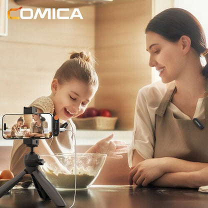 Comica Audio Vimo S MI 2-Person Wireless Microphone System with Lightning Connector for iOS Devices (Black, 2.4 GHz)