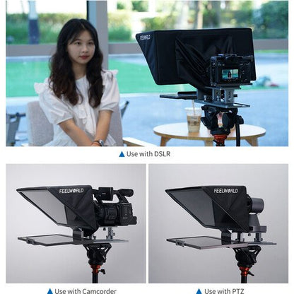 FeelWorld TP16 Folding Teleprompter with Remote Control for Tablets