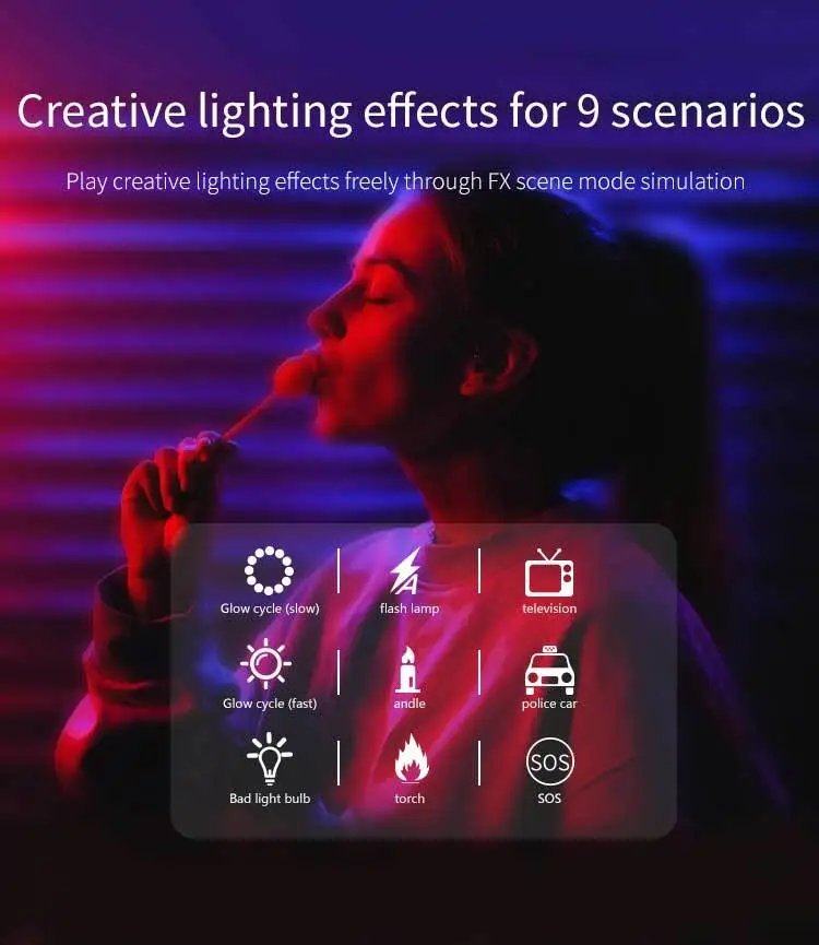 Desiontal W70 RGB Led Video Light Mini On-Camera SLR Light 36000 Full Color Lighting Lamp