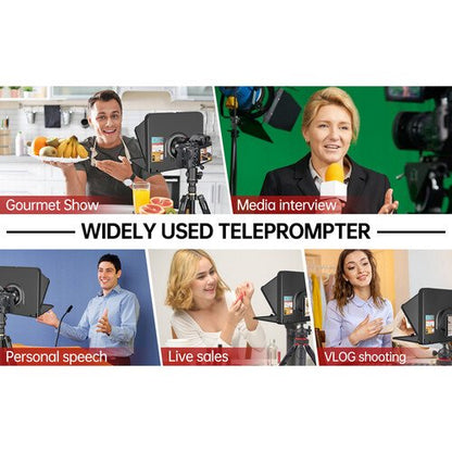 LENSGO TC7 Portable Teleprompter for Smartphones, Tablets & Select DSLR/Mirrorless Cameras