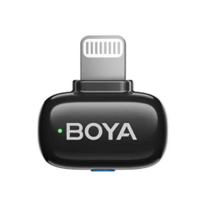 BOYA Mini-15 Tiny Wireless Microphone System 2-Person With Lightning Connector For iOS Devices (2.4 GHz, Black)