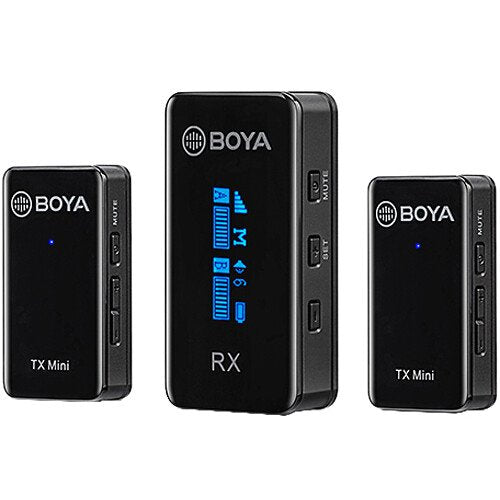 BOYA BY-XM6-S2 Ultracompact 2-Person Wireless Microphone System for Cameras and Smartphones (2.4 GHz)