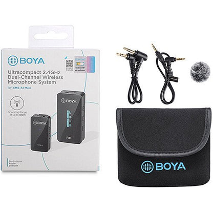 BOYA BY-XM6-S1 Ultracompact Wireless Microphone System for Cameras and Smartphones (2.4 GHz)