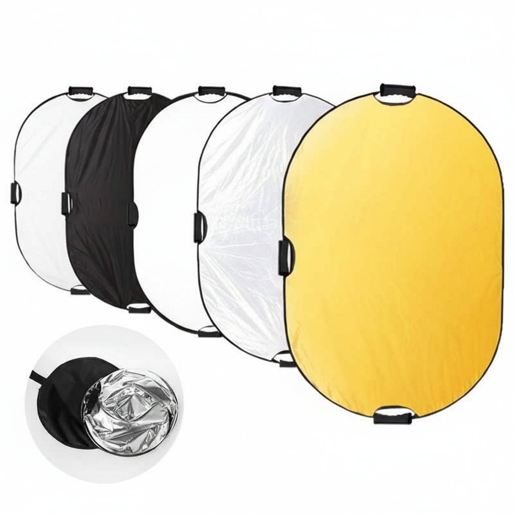 General Reflector 5in1 120×90 Black Silver White Gold and diffuser