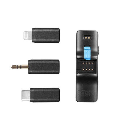 BOYA BOYALINK 1-2-Person All-in-One Wireless Microphone System with Interchangeable Connectors 2.4 GHz (Black)
