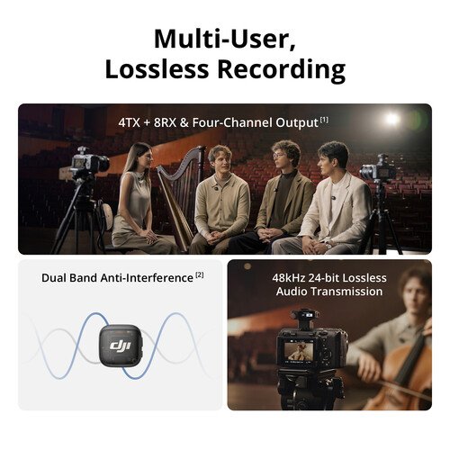 DJI Mic 3 2-Person Compact Wireless Microphone System/Recorder for Camera & Smartphone