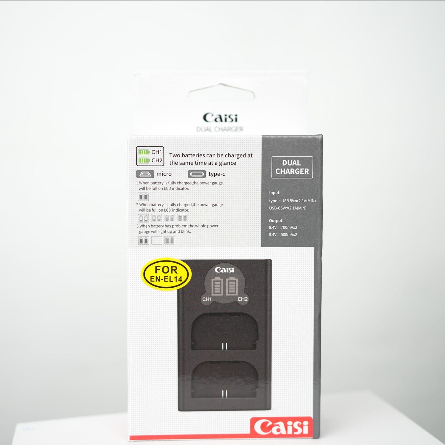 Caisi Double Charger CS-EN-EL14A