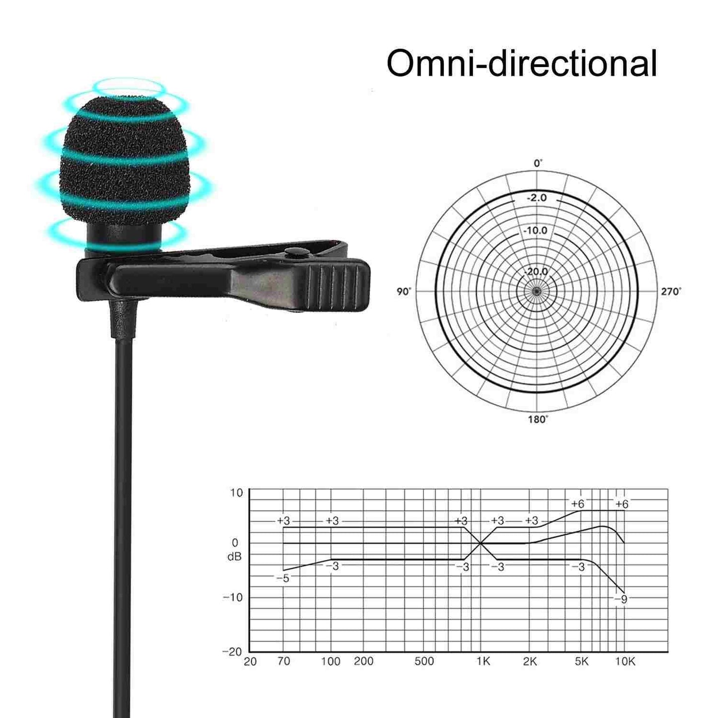 LENSGO DM1 Lavalier Microphone and Dual Microphone