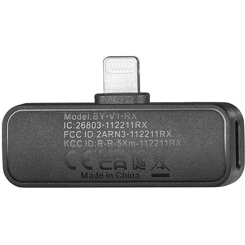 BOYA BY-V2 (DUO) Ultracompact 2-Person Wireless Microphone System with Lightning Connector for iOS Devices (2.4 GHz – Black)