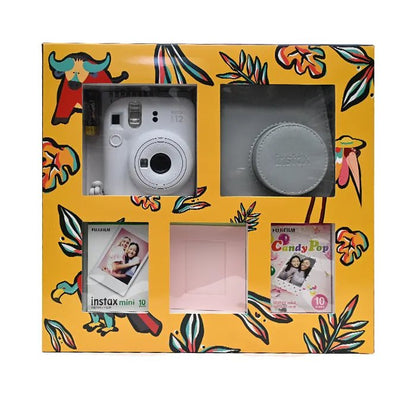 FUJIFILM Instax Mini 12 Gift Box Flaura & Fauna – Clay White