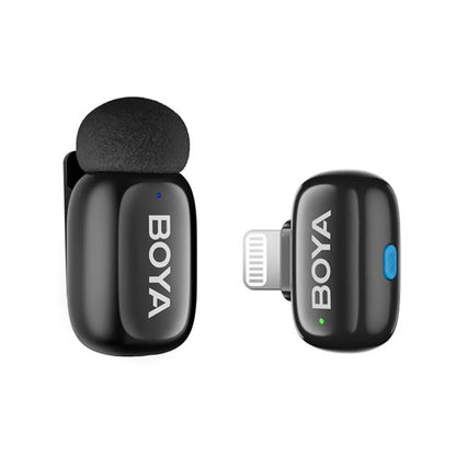 BOYA Mini-16 Tiny Wireless Microphone System With Lightning Connector For iOS Devices (2.4 GHz, Black)