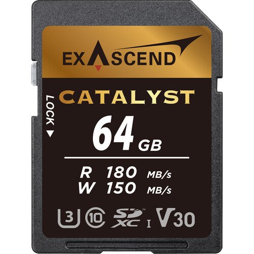 Exascend 64GB Catalyst UHS-I SDXC Memory Card 64GB/180S/V30