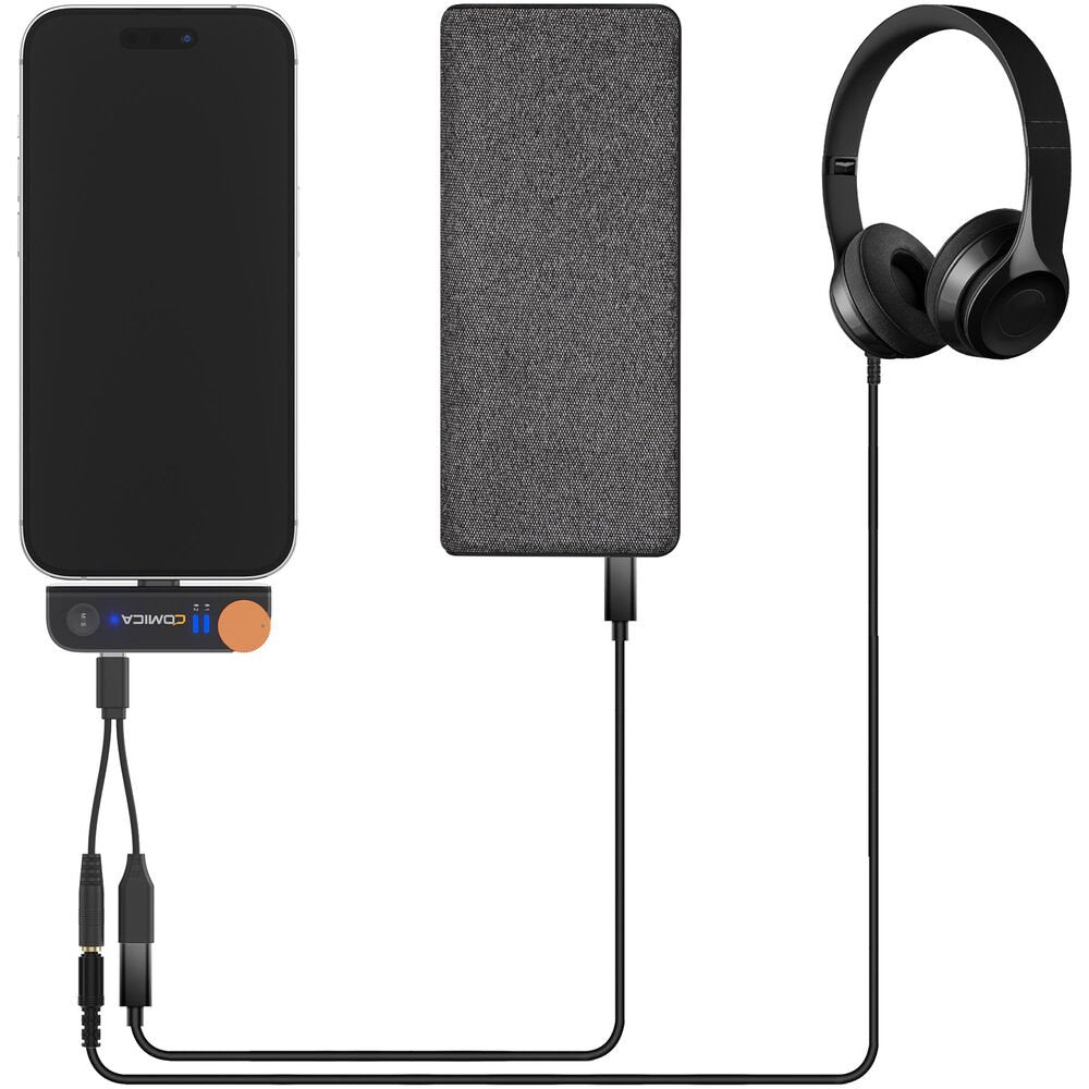 Comica Audio Vimo S MI 2-Person Wireless Microphone System with Lightning Connector for iOS Devices (White, 2.4 GHz)
