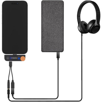 Comica Audio Vimo S MI 2-Person Wireless Microphone System with Lightning Connector for iOS Devices (White, 2.4 GHz)