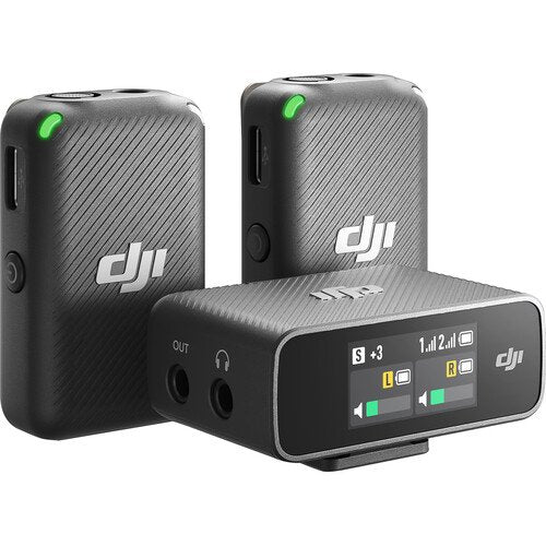 DJI Mic Version 1/2-Person Compact Digital Wireless Microphone System/Recorder for Camera & Smartphone (2.4 GHz)