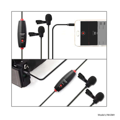 LENSGO DM1 Lavalier Microphone and Dual Microphone